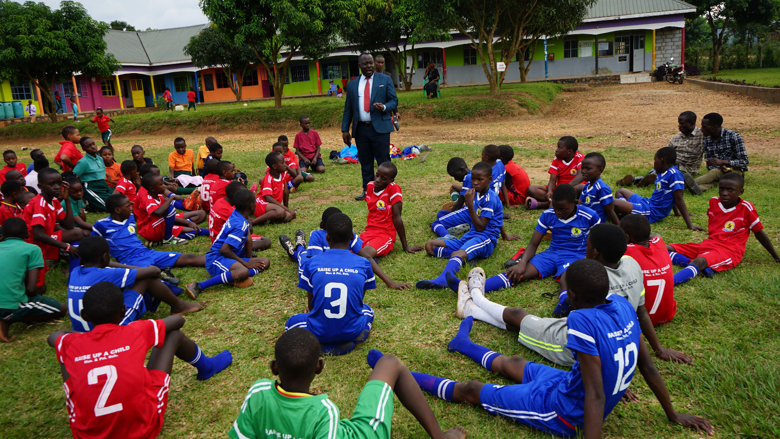 Coach explaining strategy